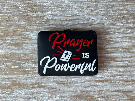 1 "Prayer is Powerful" Silicone Focal Bead