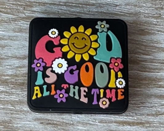 1 "God Is Good All The Time" Silicone Focal Bead